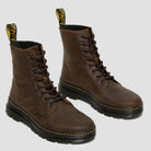 Dr. Martens Men's Combs Lace Up Leather Casual Boots - Dark Brown