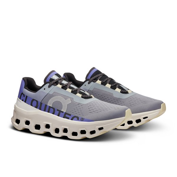 On Men's Cloudmonster Running Shoes - Mist/Blueberry