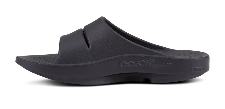 Oofos Ooahh Sport Recovery Slide Sandal - Matte Black